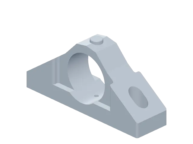 The UCP204 pillow block Make built, shown from an angle
